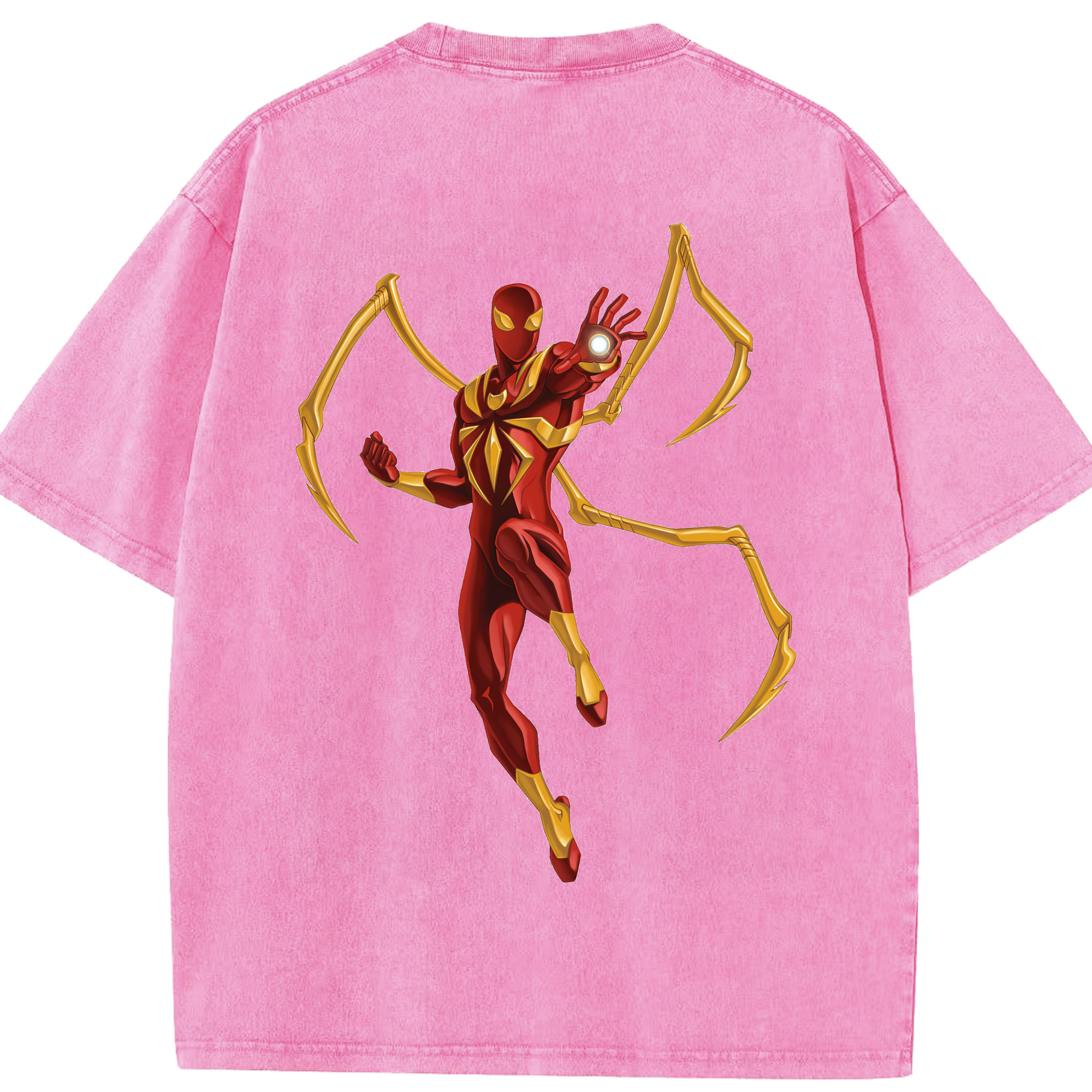 （画像用） Spider Man スパイダーマン 綿100% ヴィンテージ風 半袖Tシャツ（背面プリント）